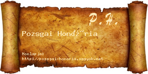 Pozsgai Honória névjegykártya